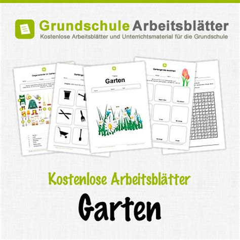 garten kostenlose arbeitsblaetter