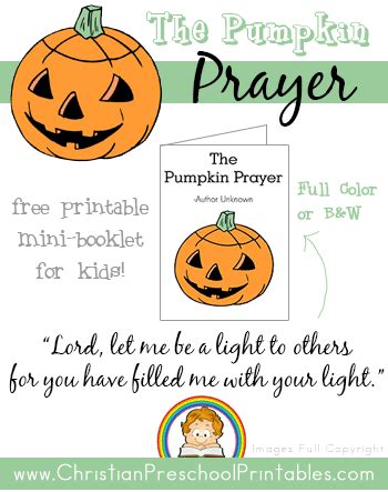 pumpkin prayer printables  homeschool deals