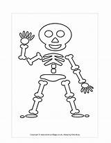 Skeleton Coloring Pages Drawing Kids Simple Body Parts Colouring Printable Preschool Easy Halloween Print Drawings Cut Colour Pdf Activity Template sketch template