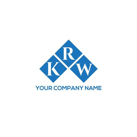 krw letter logo design  white background krw creative initials letter logo concept krw