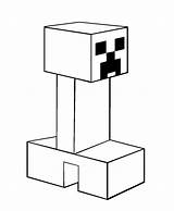 Minecraft Coloring Pages Creeper Print Kids sketch template