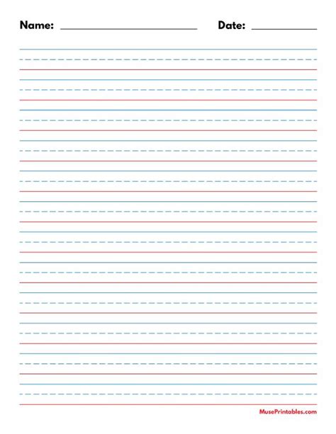 lined paper  lines  red  blue   bottom  reads  date