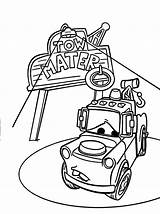 Mater Tow Coloring Pages Spotlight Color Drawing Luna Getdrawings sketch template