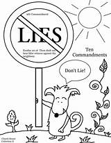 Coloring Commandments Pages Ten Lie Kids Thou Shalt Honesty Sunday School Witness False Bear Church Drawing Sheets Thy Against Bible sketch template