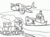 Coloring Transportation Air Pages Cartoon Kids Popular sketch template