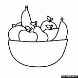 Fruit Bowl Coloring Pages sketch template
