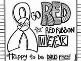 Ribbon Red Coloring Week Pages Sheet Drug Sheets Drugs Activities Say Teacherspayteachers Projects Travel Go Kids Kindergarten Subject Life Getdrawings sketch template
