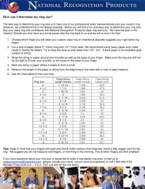 printable ring sizer strip fillable printable top size chart forms