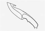 Knife Karambit Cs Go Drawn Nicepng sketch template