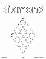 Diamond Dot Do Printable Coloring Shapes Worksheets Pages Shape Toddlers Printables Preschoolers Worksheet Preschool Activities Cutting Practice Painting Kids Tracing sketch template