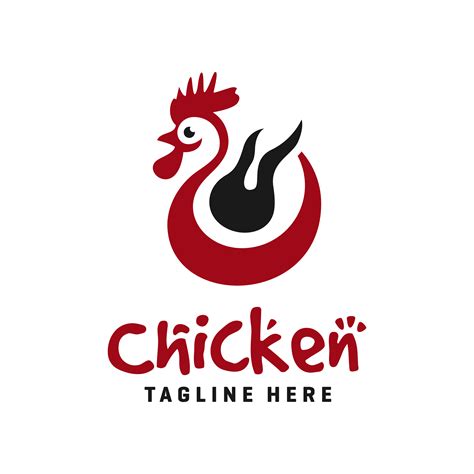 modern chicken logo design  vector art  vecteezy