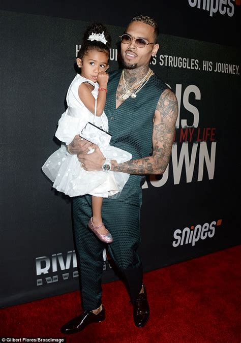 Proud Papa Chris Brown Brings Adorable Daughter Royalty To Premiere Of
