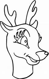 Deer Coloring Pages Baby Antlers Template Antler Animals sketch template