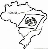 Brazil Coloring Flag Pages Map Color Printable Argentina Wales Drawing Colouring Getcolorings Kids Soccer Getdrawings Clipart Draw Choose Board sketch template