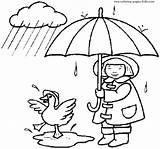 Coloring Pages People Girl Jobs Family Color Girls Kids Rainy Rain Sunny Colouring Boys sketch template