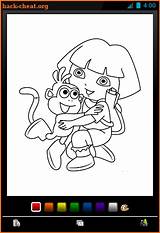 Dora Coloring Hack Cheat sketch template