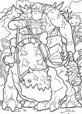 Coloring Orc Raider Warcraft Pages Categories Goblin sketch template