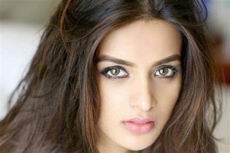 Download Indian Actress Nidhi Agarwal Alluring Face Wallpaper