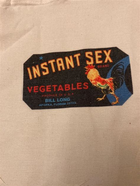 Vintage Instant Sex Vegetables Label Humorous Risqué Natural Etsy