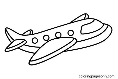 airplane easy coloring page  printable coloring pages