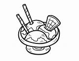 Ice Cream Coloring Cup Coloringcrew Food sketch template