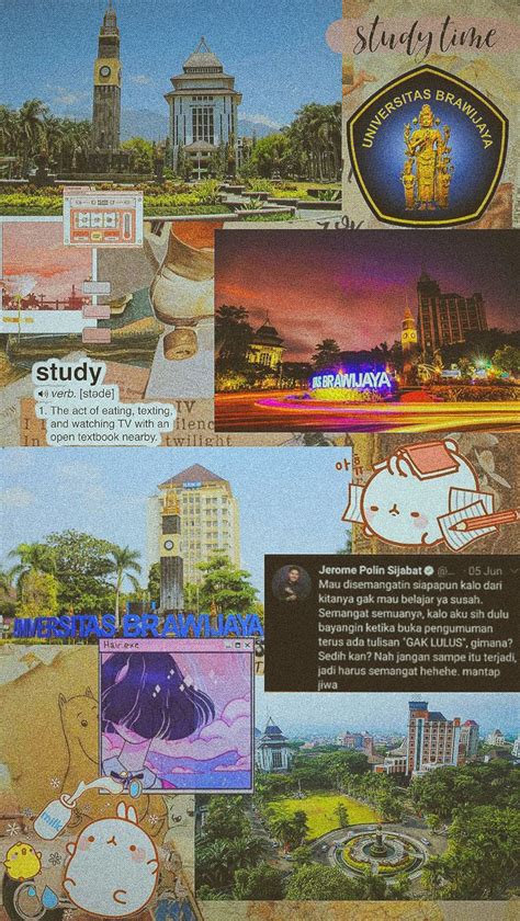 wallpaper universitas brawijaya motivasi belajar estetika ungu