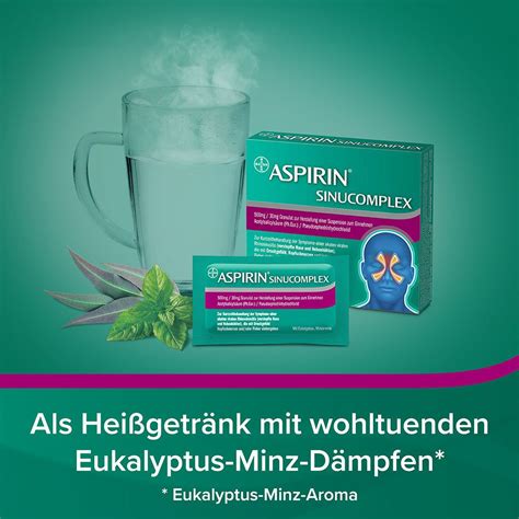 aspirin sinucomplex  mg  st shop apothekecom