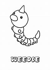 Weedle Coloring Pages Printable Pokemon Cute Collection sketch template