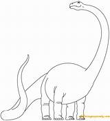 Dinosaur Sauropod Diplodocus Coloring Color Pages sketch template