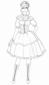 Lolita Lineart sketch template