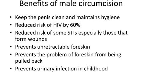 Circumcision Benefits