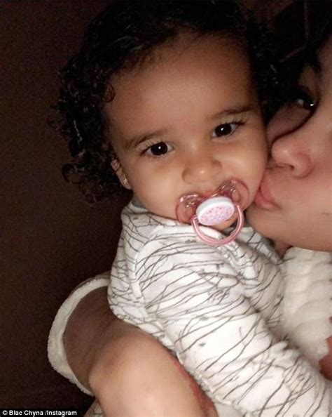 blac chyna kisses daughter dream kardashian in photo daily mail online