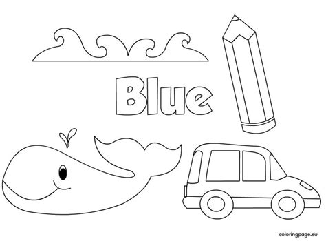 worksheet related  blue colour coloring worksheets