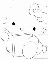 Kitty Hello Dots Dot Connect Reading Book sketch template