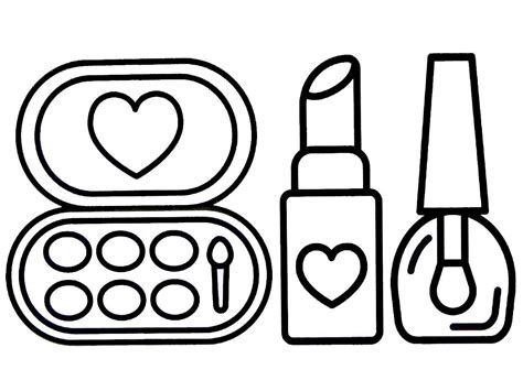 makeup coloring pages  printable coloring pages  kids