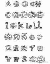 Letters Coloring Halloween Pages Alphabet Pumpkin Kids Dinosaur Sheets Color Choose Board Letter sketch template