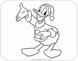 Coloring Christmas Duck Donald Disney Disneyclips Pages Claus Santa sketch template