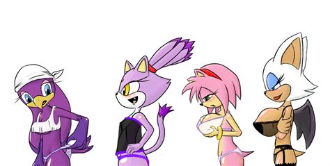 xbooru amy rose blaze the cat rouge the bat sonic series wave the swallow 179477