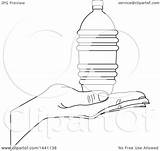Lineart Bottled Holding Illustration Hand Water Royalty Lal Perera Clipart Vector 2021 sketch template