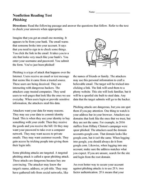 grade reading comprehension worksheets   reading class