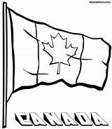 Flag Canadian Coloring Pages Colorings sketch template