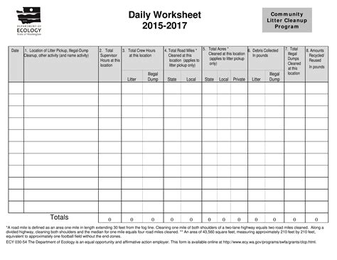 daily worksheet templates  allbusinesstemplatescom