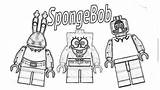 Lego Spongebob sketch template
