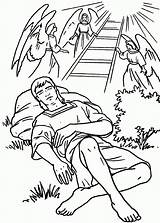 Ladder Dream Esau Stairway Biblia Bibel Anjos Escada Jaco Jakob Sonho Dreaming Jacó Kindergottesdienst Stories Ausmalbilder sketch template
