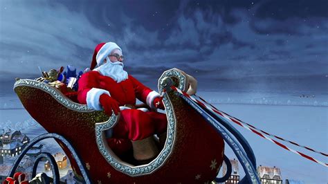 santa claus  sled  starry sky background hd santa claus wallpapers