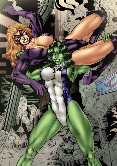 she hulk manhandles titania she hulk and titania fighting and