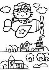 Coloring Kitty Hello Pages Print Hellokitty Coloriage Fun sketch template