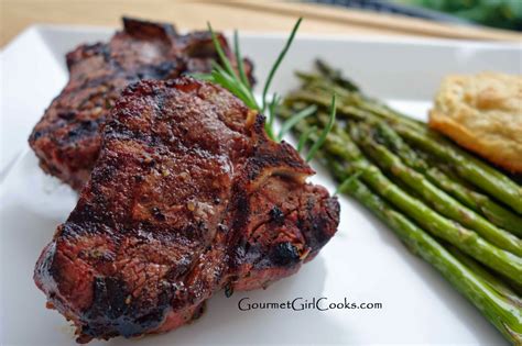 gourmet girl cooks greek style grilled marinated lamb chops