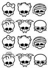 Monster High Coloring Pages Skull Drawings Easy Printable Printables Birthday Character Quotes Google Party Getcolorings Cumple Arte Kinley Symbols Print sketch template
