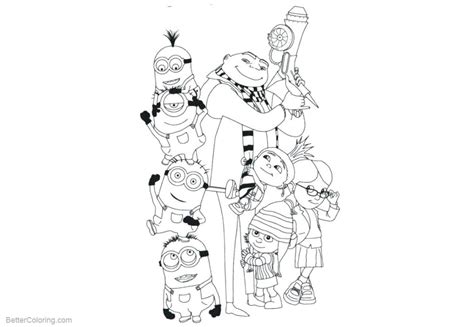 minion despicable  coloring pages characters  printable